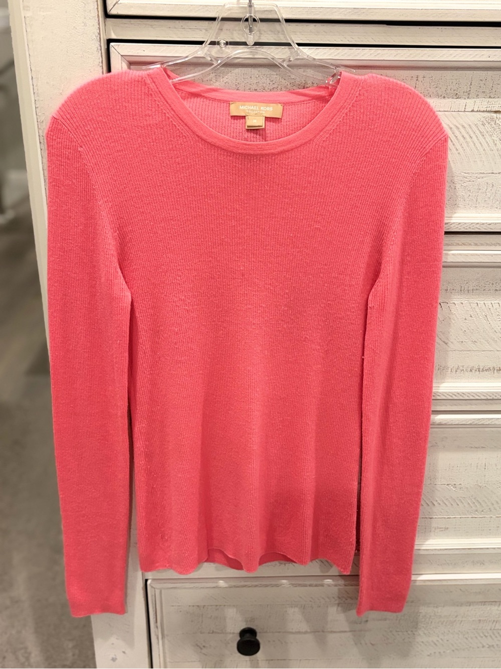 Michael Kors Collection 100% Cashmere Flamingo Pink Sweater